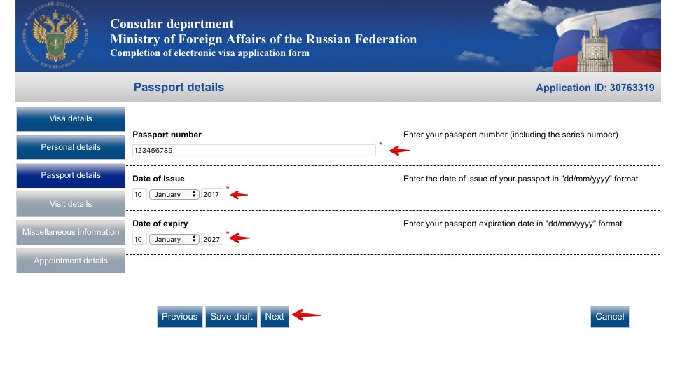 Fill in Russian Visa Application for Chinese Citizen 6