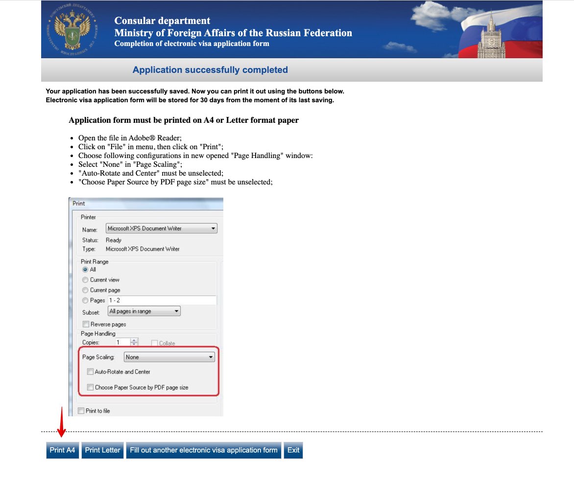 Get Russian visa in New Zealand - Completion of electronic visa application form 11