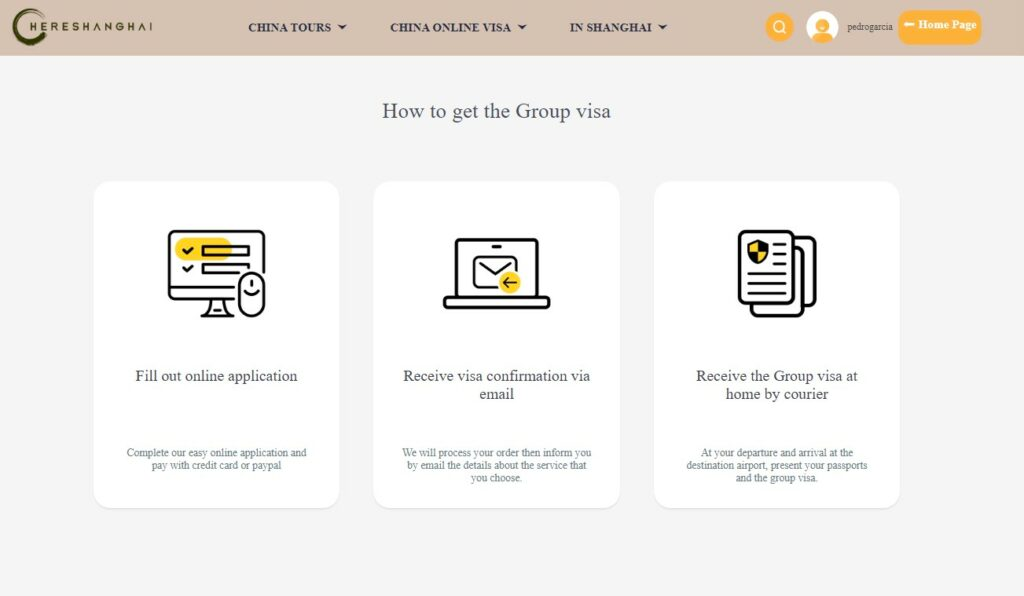 Online visa for china - evisa